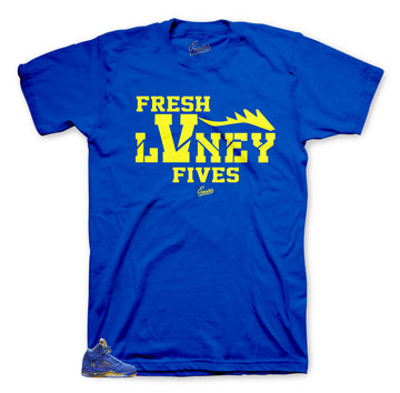 retro sneaker Jordan 5 reverse Laney collection match shirt made to match reverse Laney collection