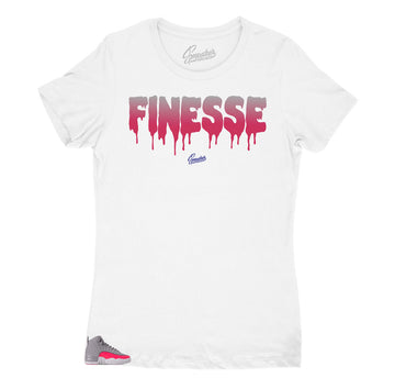 Jordan 12 Retro Racer Pink Finesse shirt for women