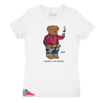 Jordan 12 racer pink sneaker tees match retro 12 women shoes.