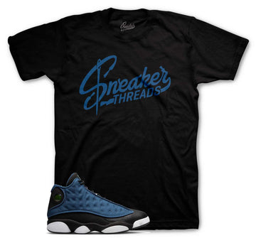 Jordan 13 Navy brave blue sneaker tees