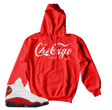 Jordan 13 OG Chicago hoodies match retro 13 hoody.