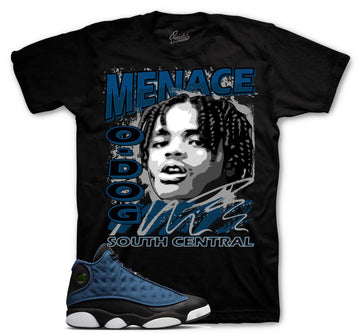 Retro 13 Brave Blue Shirt - Nineties - Black