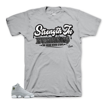 Jordan 13 wolf grey shirts match retro 13's sneaker tees.