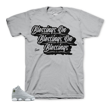 Jordan 13 wolf grey tees match retro 13's sneaker shirts.