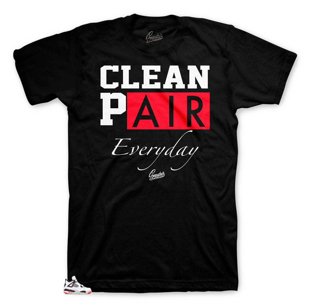 Jordan 4 Bright Crimson Sneaker Tees Match Retro 4 Flight Nostalgia