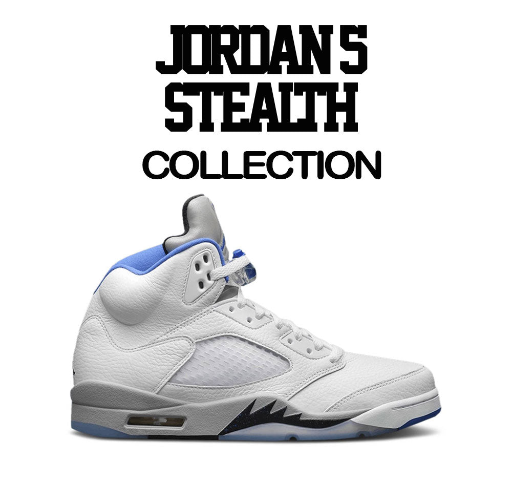 Stealth Jordan 5 sneaker collection has a t shirt collection for ladies