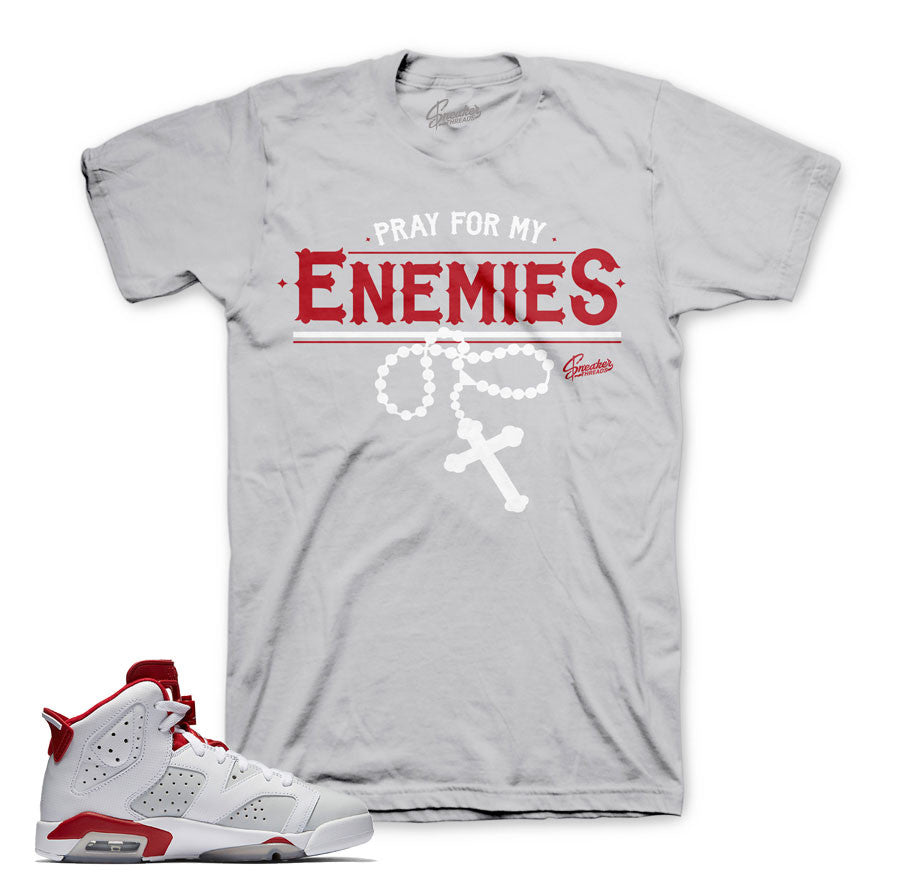 Jordan 6 alternate  tees match retro 6 sneakers shoes.