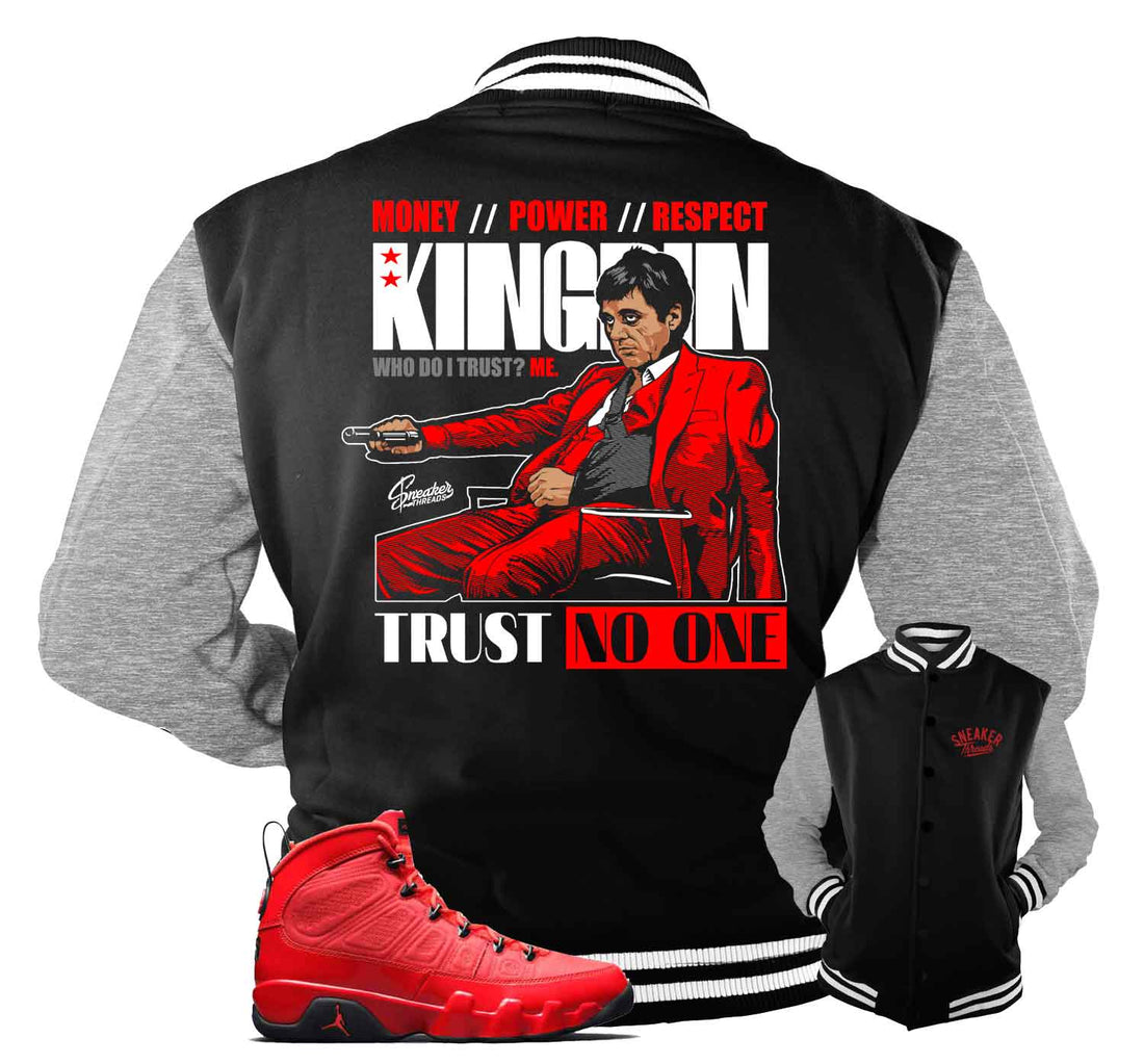 Jordan 9 Chile red sneaker jackets