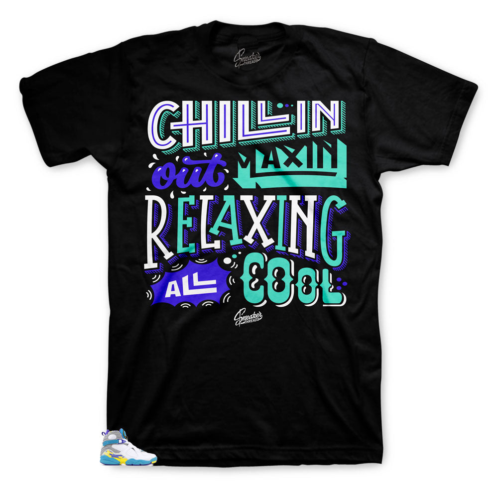 Jordan 8 White Aqua Relaxin Chillin shirt fit for sneakers