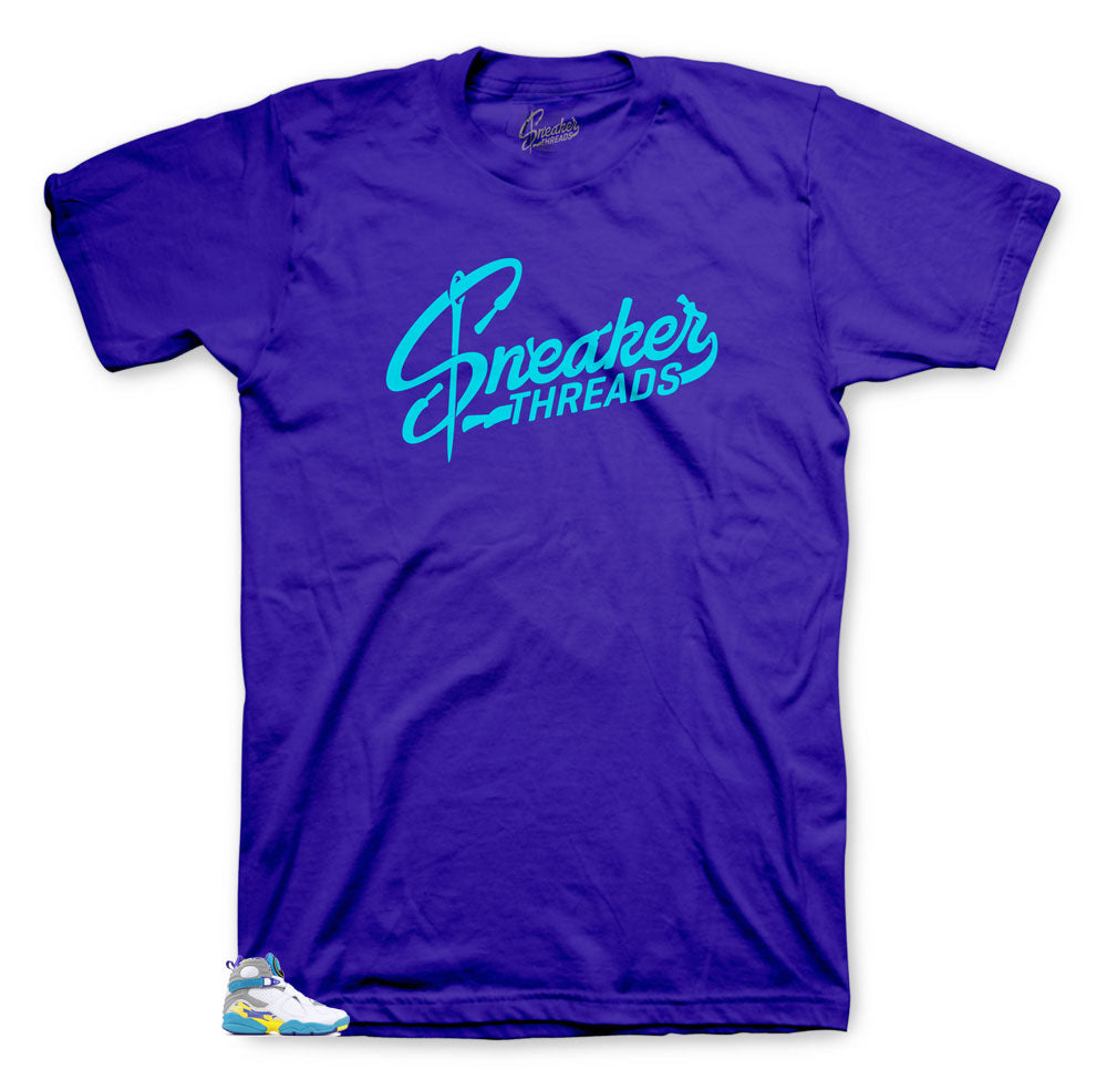 Jordan 8 White Aqua Sneaker Threads shirt collection for release