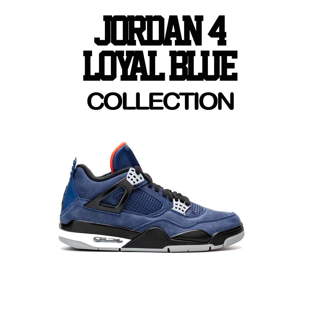 Jordan 4 Loyal Blue Red shirts to match perfect with sneaker 