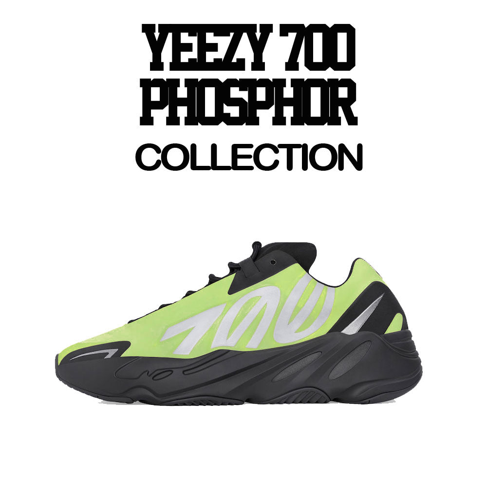 girls tee collection matches with yeezy 700 phosphor sneaker collection 