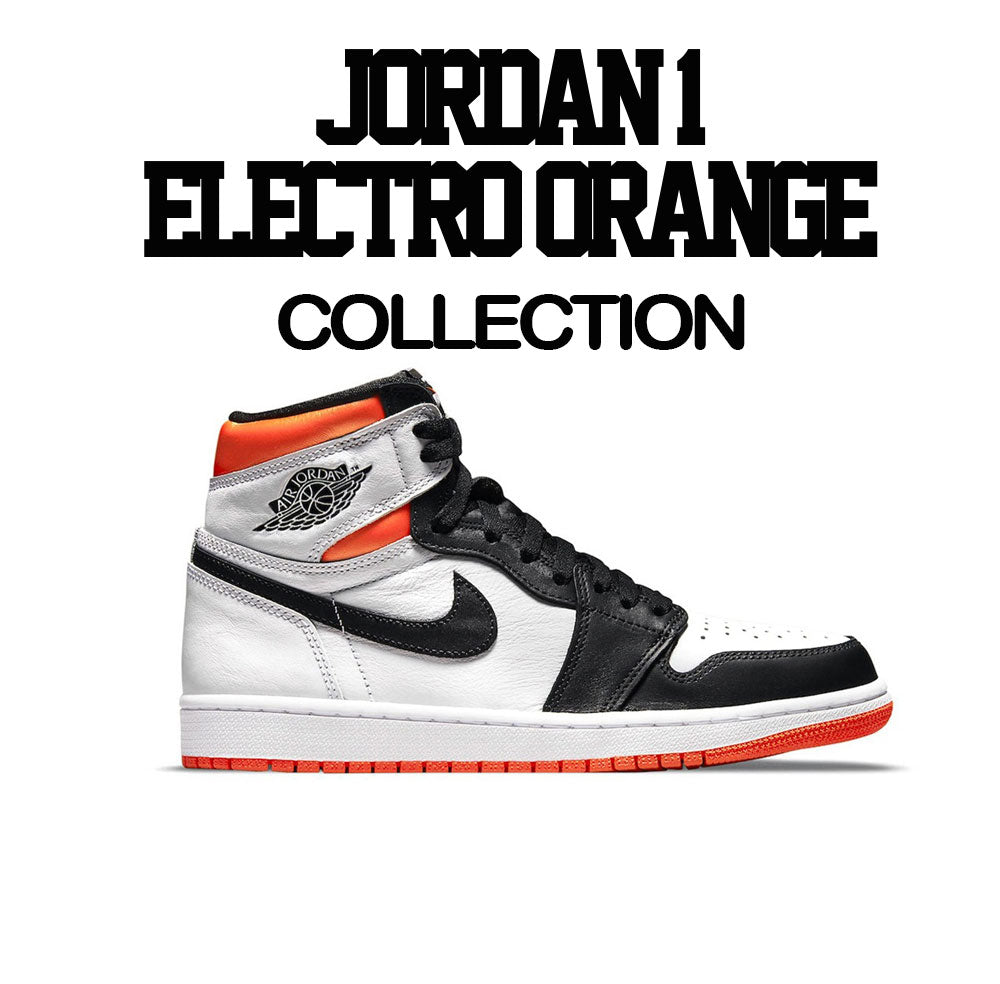 Retro 1 Electro Orange Shirt - Clean Pair - Black