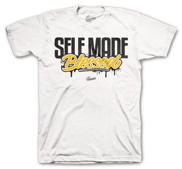 Retro 12 Royalty Shirt - Self Made - White