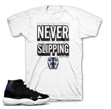 Jordan 11 space jam sneaker tees match retro 11 space jam shirts.