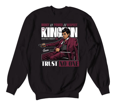 Retro 1 Bordeaux Sweater - Trust Issues - Black