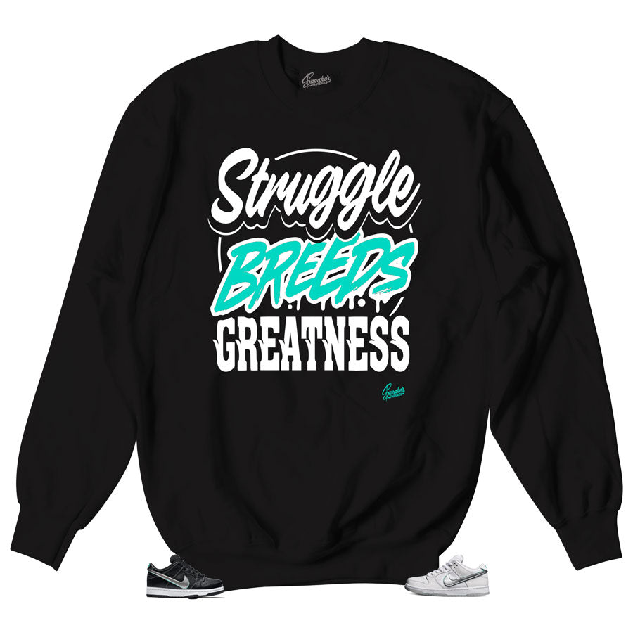 Struggle Beeds crewneck for Diamond Dunk SB