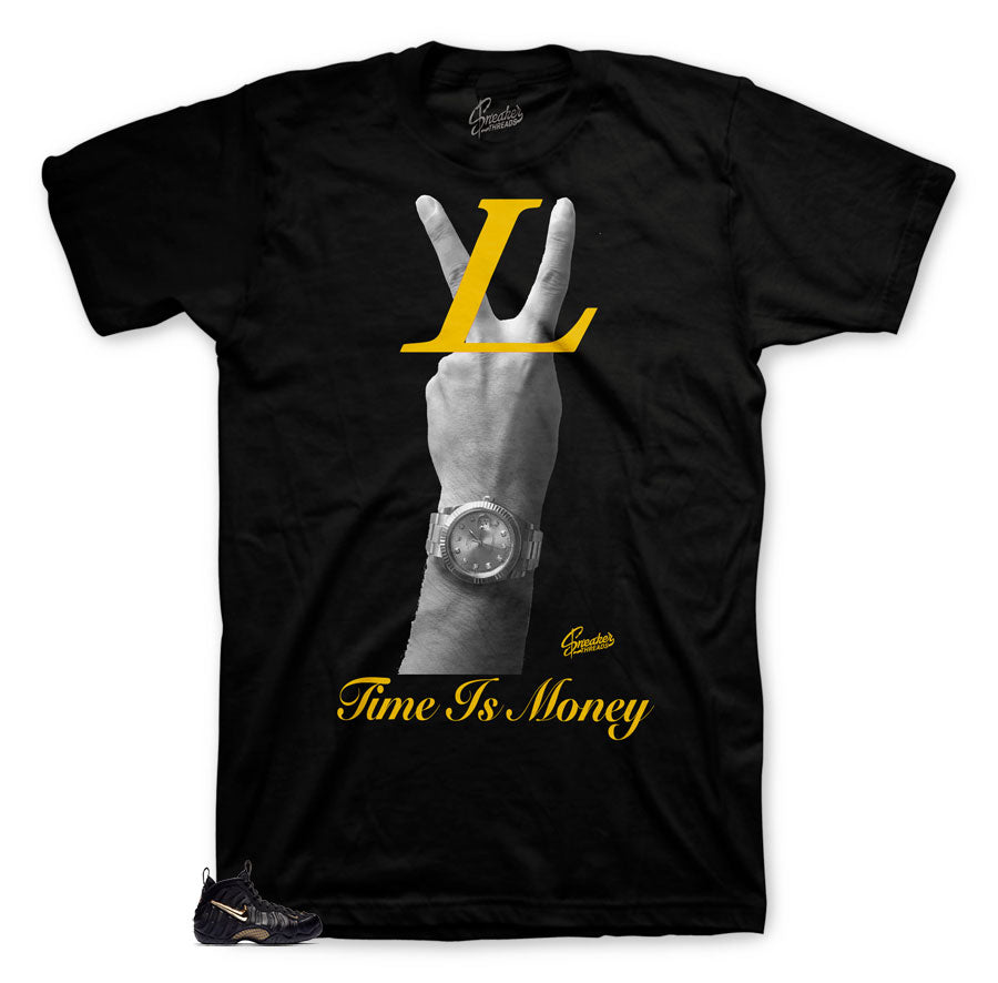 Gold Metallic tees to match Foamposite pro Gold Black