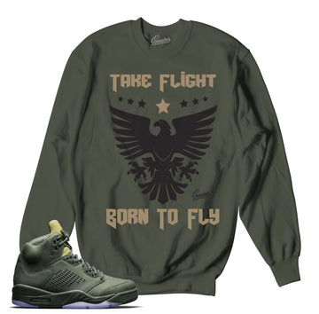 Jordan 5 take flight sweaters match retro 5 crewnecks.