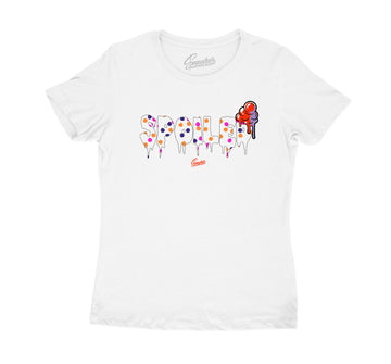 Womens Easter 5 Shirt - Spoiled - White