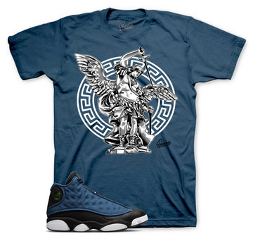 Jordan 13 Navy brave blue sneaker tees