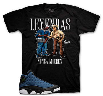 Jordan 13 Navy brave blue sneaker tees