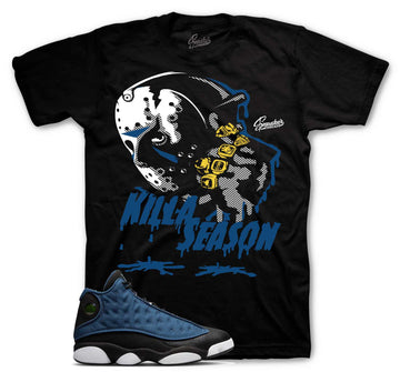 Jordan 13 Navy brave blue sneaker tees