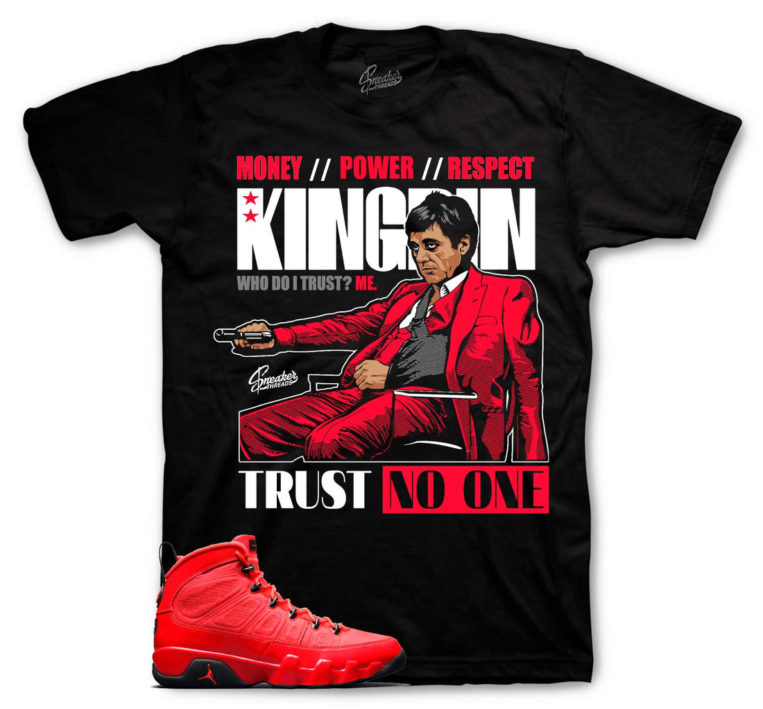 Jordan 9 Chile red sneaker tees