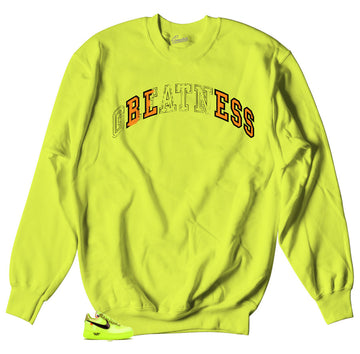 Sweaters match Air Force One 1 Volt The Ten sneaker match off white.