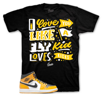 Retro 1 Taxi Shirt - Love Kicks - Black