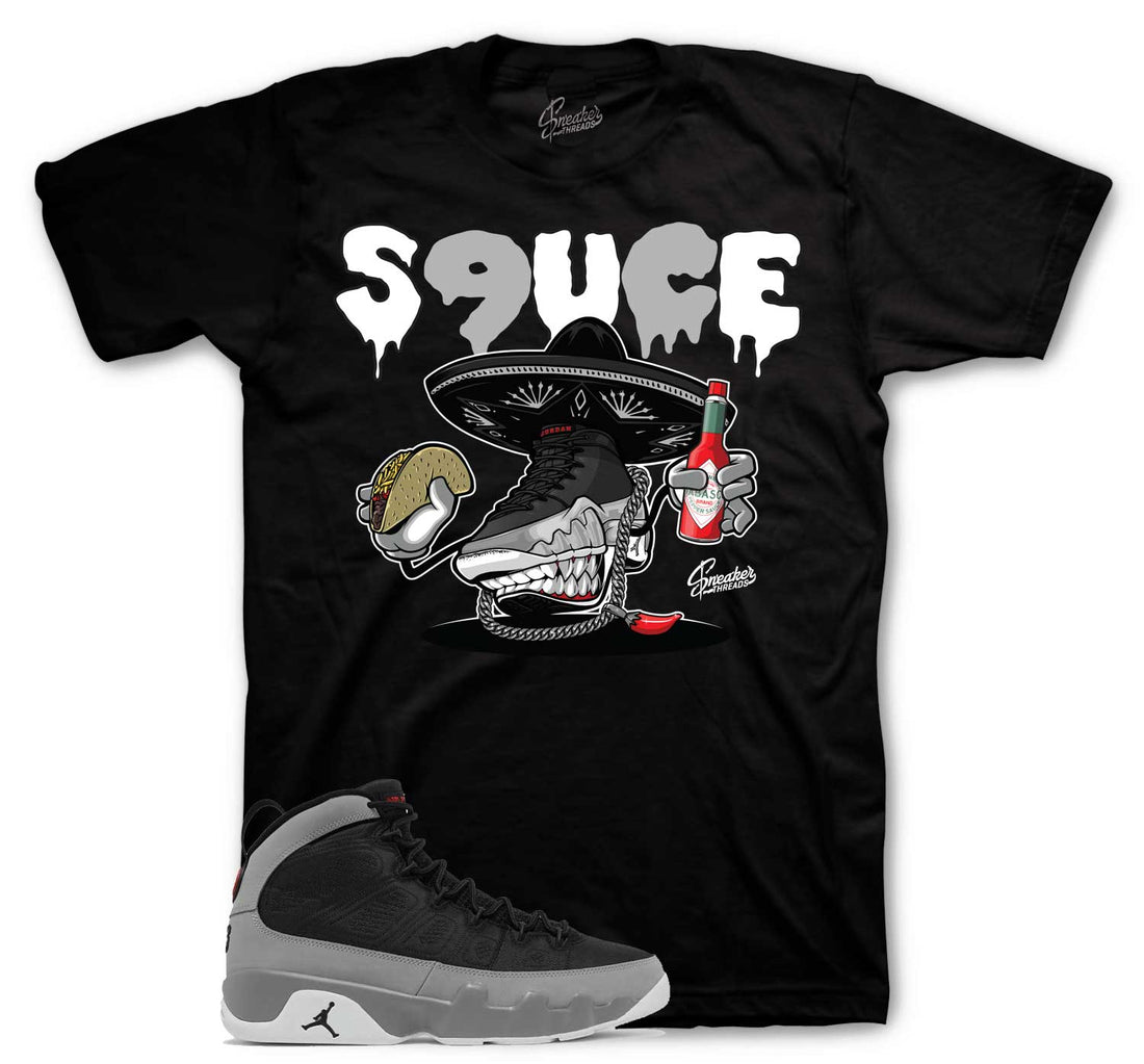 Jordan 9 particle grey sneaker tees