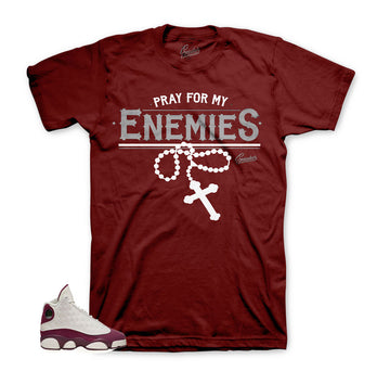 jordan 13 bordeaux sail tees | Official sneaker clothing.