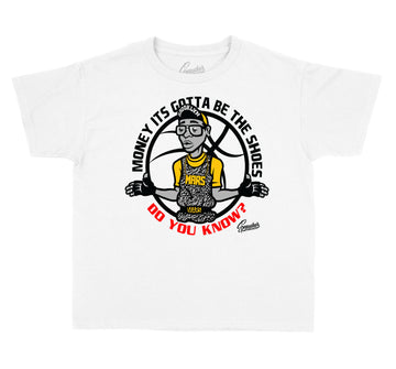Kids Cool Grey 3 Shirt - Gotta Be Shoes - White