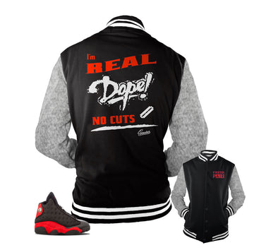 Jackets match Jordan 13 bred retro 13 bred jackets.