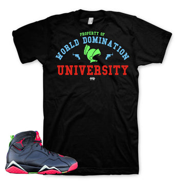 Jordan 7 marvin the martian sneaker match shirts.