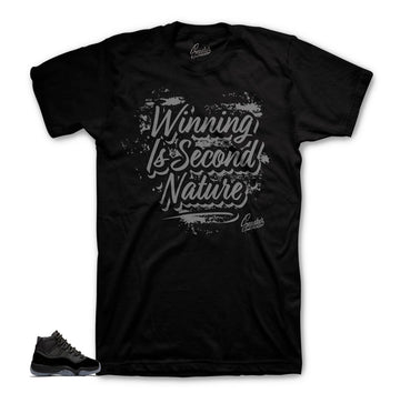 Jordan 11 Cap & Gown Second Nature Black shirt