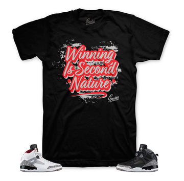 Jordan spizike cement shirts match spizike black cement tees.