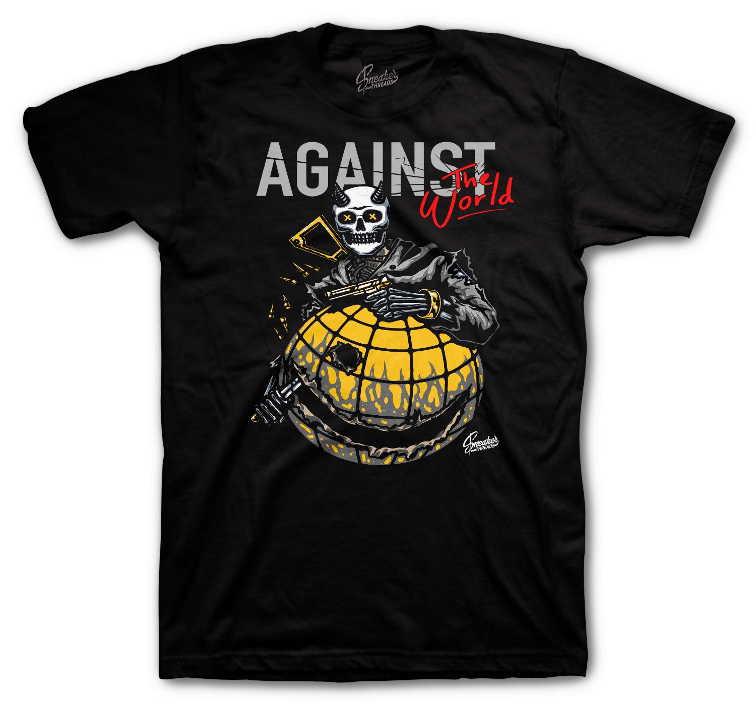 Retro 3 Cool Grey Shirt - Against The World - Black