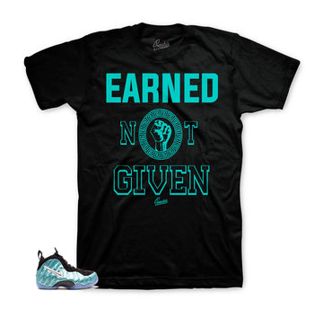 Foamposite shirts match | Island green official clothing match.