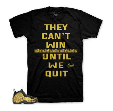 Shirts match foamposite metallic gold | Win sneaker tees.