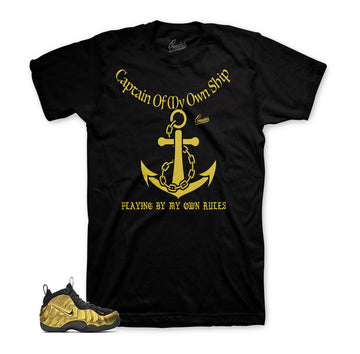 Shirts match foamposite metallic gold | Loyalty over royalty sneaker tee.
