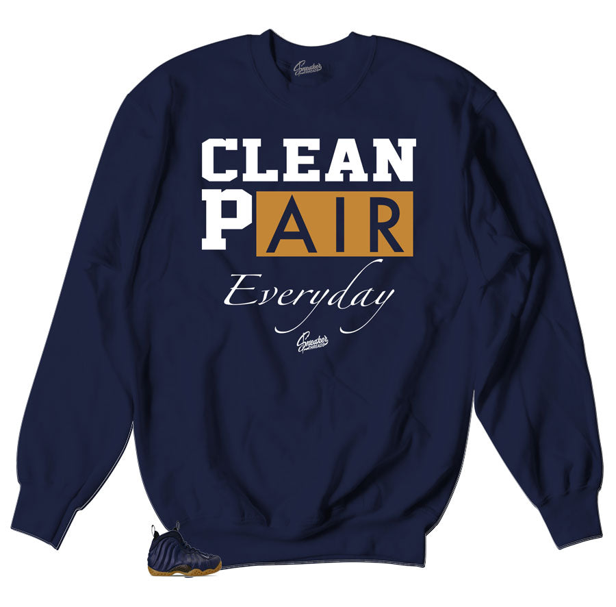 Sweater Collection to match Foamposite Midnight Navy Sneakers