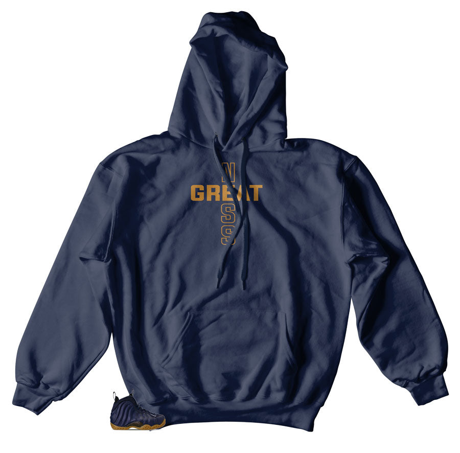 Foamposite Midnight Navy Sneakers matching Hoody designed to match Foamposite Shoe
