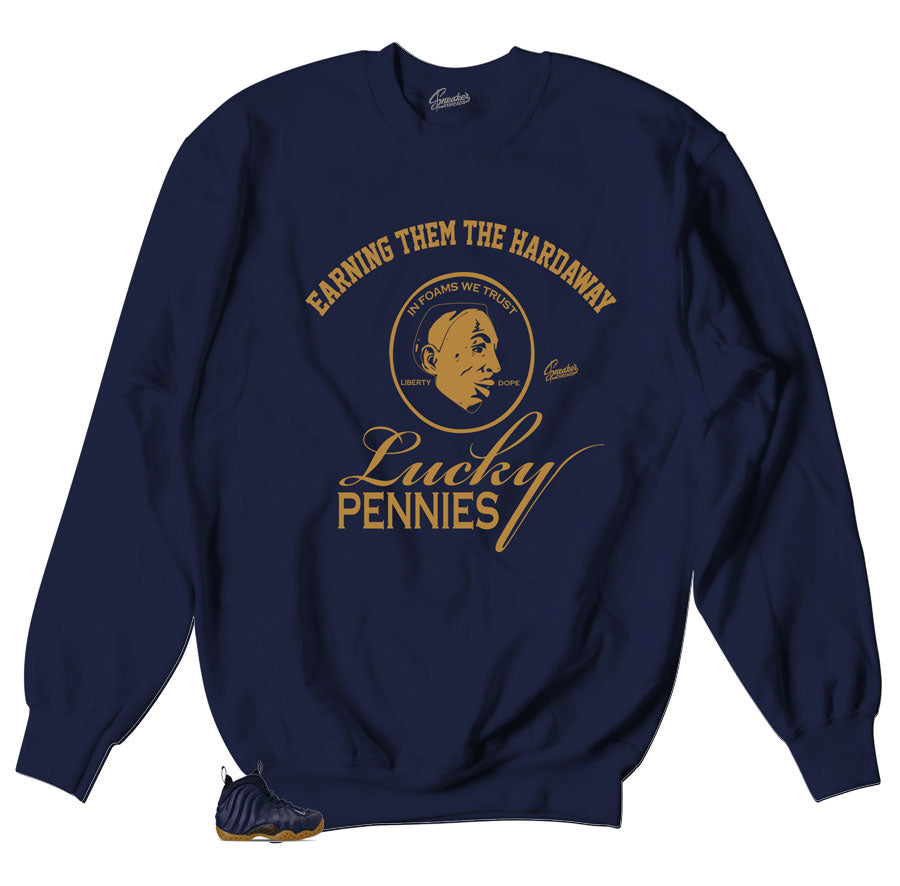 Foamposite Midnight Navy Shoes Matching Sweater crewnecks