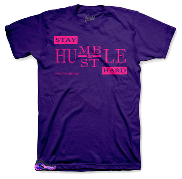 Foam sneaker collection purple camo has matching t shirt created to match perfectly