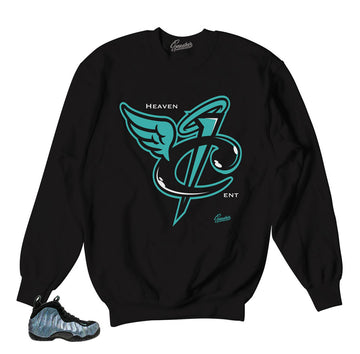 Sweaters match foamposite abalone foam aurora green shoes.