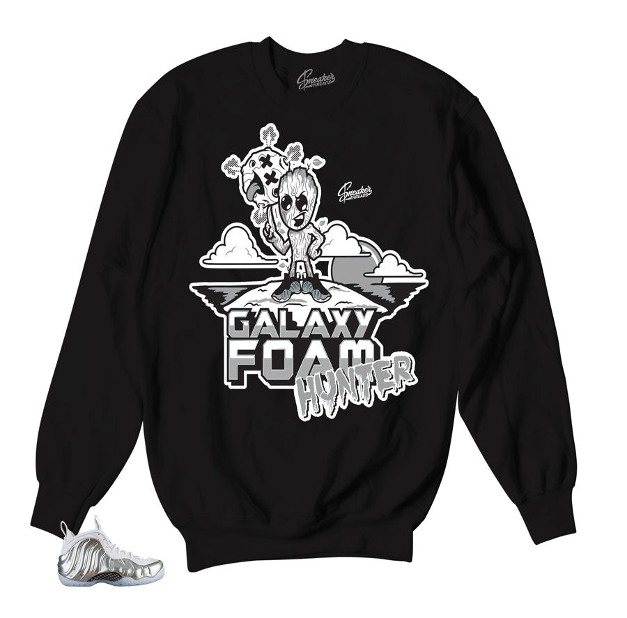 Foamposite abalone sweaters match foam blue tint sweatshirts.