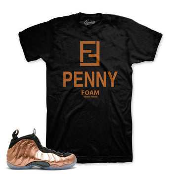 Foamposite copper shirts match foam copper shoes.