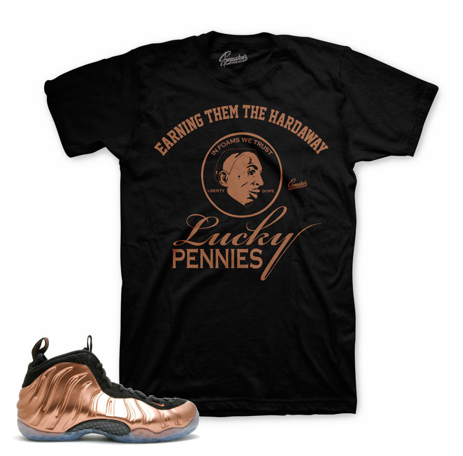 Foam copper tee match fomaposite copper shoes.