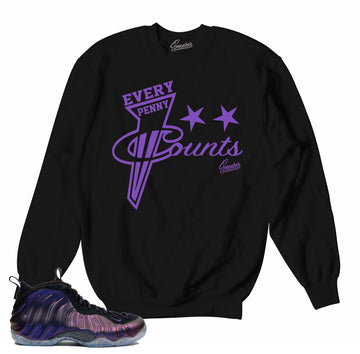 Foamposite Eggplant Sweater - Every Penny - Black
